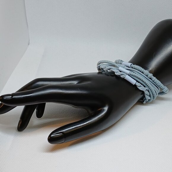 NWOT Set of 4 Blue Adjustable Braided Cloth/String Bracelet Jewelry Acc. #11 - Picture 8 of 10